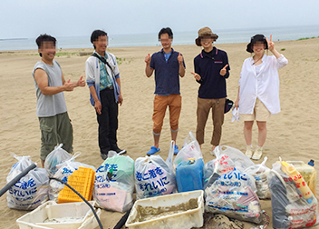 海岸清掃の実績（2016年6月）